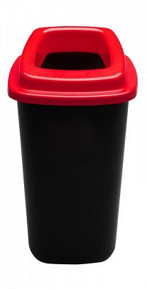 [PL680-04] - Plafor Sort szelektív hulladékgyűjtő, szemetes 45L fekete/piros