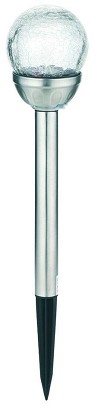 [EGSL-SS1LCG40RGB-PDQ] - Entac Kerti Szolár Lámpa 400mm Rozsdamentes acél Üveg fej 1 LED RGB 12/kínáló