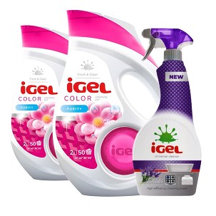 [IG80083-IG80069] - IGEL mosógél Color 2x 2 L (100 mosás) + Grátisz IGEL univerzális tisztító 650 ml