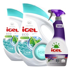 [IG80847-IG80069] - IGEL hipoallergén mosógél 2x 2 L (100 mosás) + Grátisz IGEL univerzális tisztító 650 ml