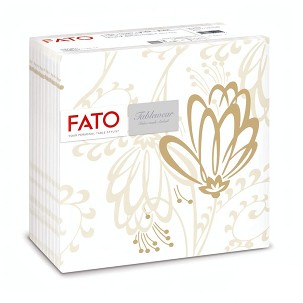 [88404800] - Fato Airlaid szalvéta 40x40cm Boulevard drapp virág dekor 50 lapos