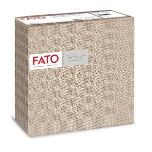 [88442600] - Fato Airlaid szalvéta 40x40cm Csipke mogyoró 50 lapos