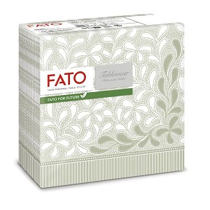 [88449400] - Fato Airlaid szalvéta 40x40cm Botanic Sage, zsálya zöld 50 lapos