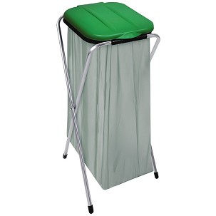 [90115-Z] - ECOFIX szemeteszsáktartó állvány acél vázzal zöld