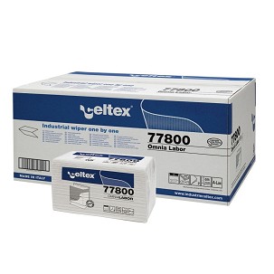 [77800] - Celtex Omnia Labor hajtogatott kéztörlő fehér, 2 réteg, 25x30cm, 8x300ap/karton