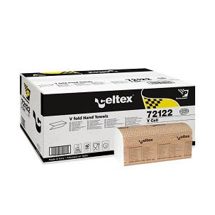 [72122] - Celtex V Smart hajtogatott kéztörlő, cellulóz, 2 réteg, 25x21cm, 15x210 lap (3150 lap/karton)
