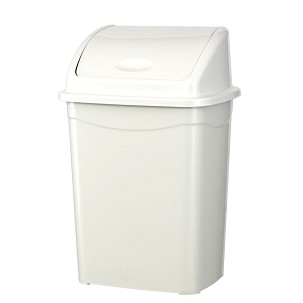 [UP121] - Planet Billenőfedeles szemetes kuka, műanyag, luxury fehér, 50 L