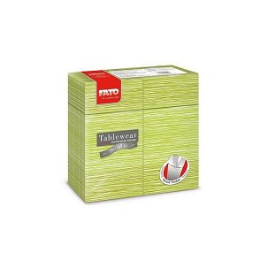 [88471100] - Fato Airlaid szalvéta Quick Pocket 40x40cm Millerighe pisztácia 40 lapos
