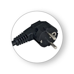 [com0515] - Commel Csatlakozó kábel 16 A 250 V ~ 3500 W, fekete 3x1,5 / 2m