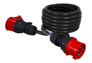 [221-131] - Commel hosszabbító kábel, ipari, CEE aljzat, 16 A 400 V 5G2,5 ~ 10500 W IP44, 5m