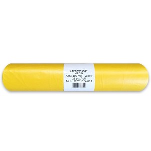 [8070110EAGE1] - Folistar HNAT Szemeteszsák sárga HDPE 70x110cm 135L 25db/tekercs