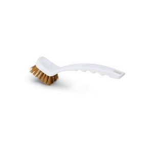 [1004WO] - Igeax élelmiszeripari grill tisztító kefe, fehér, 0,5mm sárgaréz sörtével