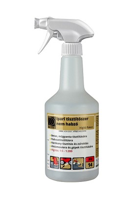 [ITNH075-HF] - Brilliance® Ipari tisztítószer nem habzó hígító flakon szórófejjel 750ml (üres)