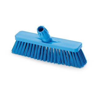 [1038BM] - Igeax élelmiszeripari tolóseprű, partvis fej, 30 cm, 0,5mm közepes sörtével, kék
