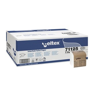 [71125N] - Celtex T Pack hajtogatott toalettpapír cellulóz 2 réteg, 10x21cm, 40x225 lap