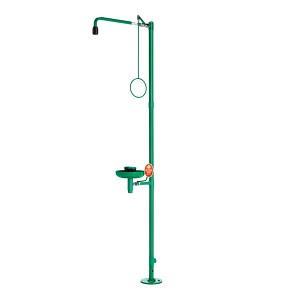 [BR-837-085] - B-Safety ClassicLine biztonsági testzuhany szemzuhannyal, gyűjtőtállal, padlóra szerelhető