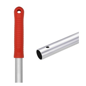 [AE140R] - Aluminium-Wischmopstiel, schliffgebürstet, eloxiert, rot, 140cm