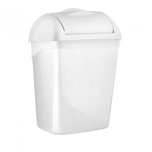 [MARPLASTA57901-A66401-A88301] - Mar plast falra is szerelhető fehér szemetes, intim tasak gyűjtő 8 L