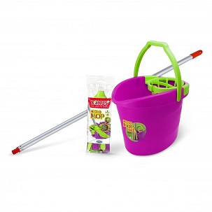 [B616] - Bonus MicroMOP Felmosó szett - 18L vödör, csavaró kosár, felmosó nyél, MicroMOP