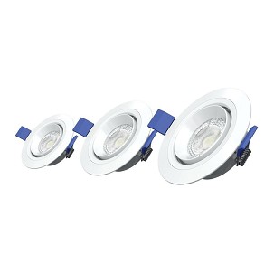 [336-127] - Commel LED-Einbaupanel, dimmbar, rund 90mm 4000K, 3 Stk.