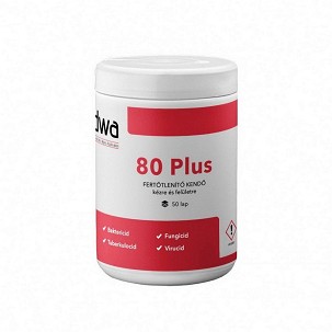 [DWA80P50DOB] - DWA 80 Plus nedves kéz- és felületfertőtlenítő törlőkendő dobozos 50 lap
