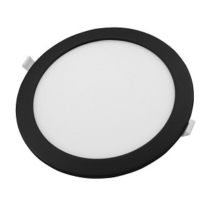 [337-734] - Commel LED-Panel einbaubar rund 24W 2700/4000/6500K 240mm schwarz