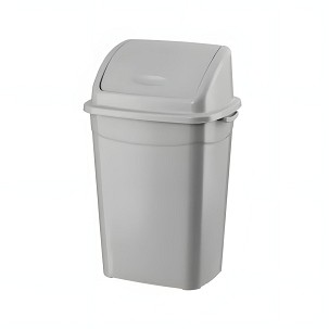 [UP118] - Planet Billenőfedeles szemetes kuka, műanyag, szürke eco, 16 L