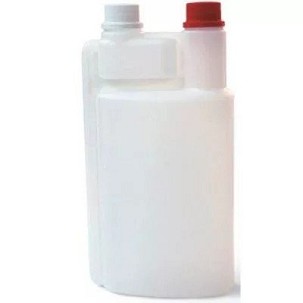 [z012139] - Kiehl flakon 1L-kétnyakú adagolóflakon, üres, utántölthető, piros-fehér kupak