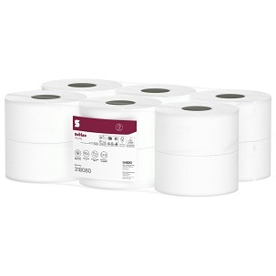 [318080] - Satino Wepa Prestige 2 rétegű, cellulóz, laponkénti pontadagolású toalettpapír 11cm, 180m, 12 tekercs/zsugor