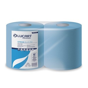 [852322] - Lucart strong blue 252 ipari törlőkendő 681 lap/tekercs 2 tekercs/zsugor