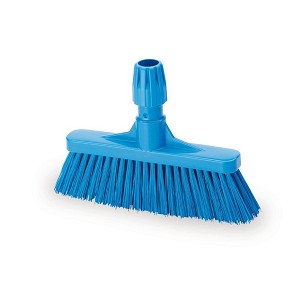 [1021BM] - Igeax Besenkopf für die Lebensmittelindustrie, 28cm, für Kippschaufel geeignet, mit 0,5mm mittelharten Borsten, blau