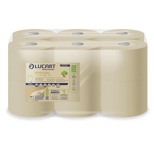 [812506] - Lucart L-One Eco Natural 180m toalettpapír, 2réteg, belső/pont, laponkénti adagolású