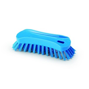 [1002BT] - Igeax élelmiszeripari ergonómikus kézi kefe, kék, 0,75mm kemény sörtével