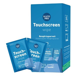 [55211] - Kiilto Pro Touchscreen Wipes érintőképernyő tisztító kendő, 95 db