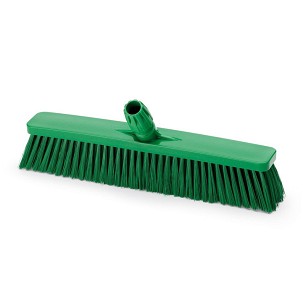 [1009GT] - Igeax élelmiszeripari tolóseprű, partvis fej, 45cm, 0,75mm kemény sörtével, zöld