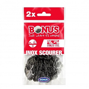 [B088] - Bonus Inox spirál fém súroló, fémdörzsi 2 darabos