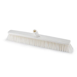 [1013WS] - Igeax élelmiszeripari tolóseprű, partvis fej, 60cm, 0,3mm puha sörtével, fehér