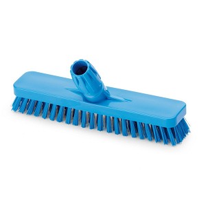 [1016BM] - Igeax Bodenschrubbürste für die Lebensmittelindustrie, 30cm breit, blau, mit 0,5mm mittelharten Borsten