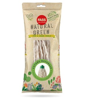 [506-N] - Fass Natural Green pamut felmosó fej 195 gramm
