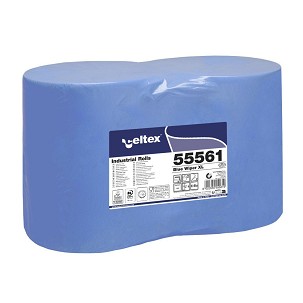[55561] - Celtex Blue Wiper XL ipari törlő kék cellulóz, 2 réteg, 1000 lap, 360m, 36x36cm, 2 tekercs/zsugor