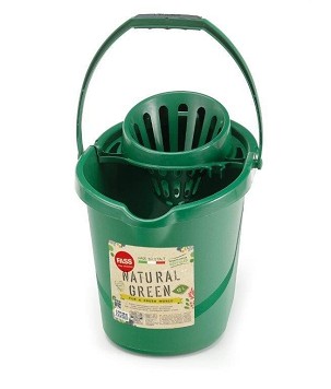 [9016-N] - Fass Natural Green felmosó vödör csavarókosárral, ovális, zöld