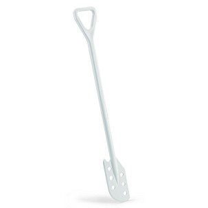 [1111W] - Igeax élelmiszeripari keverőlapát / kaparó perforált 130 mm x 1200 mm fehér