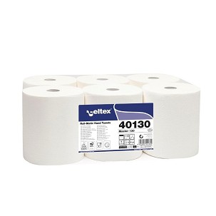 [40130] - Celtex Master 130 tekercses kéztörlő cellulóz, 2 réteg, 130m, 19x21cm, 6 tekers/zsugor