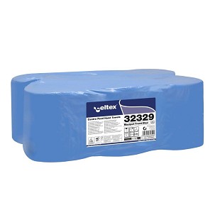 [32329] - Celtex Maxipull Trend kék cellullóz, 2 réteg, 108m, 450 lap, 20x24cm, 6 tekercs/zsugor