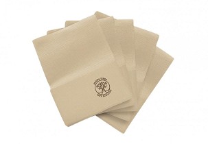 [I0010] - Infibra Serviette Madre Terra 1-lagig 17x17cm braun 100% eco 250 Blatt/Packung, 8 Packungen/Karton