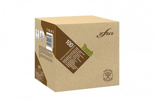 [I0013] - Infibra Serviette Madre Terra 2-lagig 33x33cm braun 100% eco