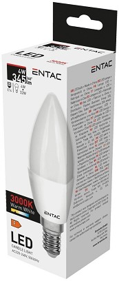 [LLC14-4W-WW] - Entac LED Candle E14 4W WW 3000K