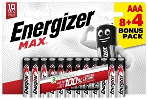 [EMAAAB8_4] - Energizer Max Alkáli Mikro Elem AAA B8+4