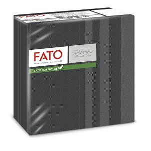 [88441200] - Fato Airlaid szalvéta 40x40cm Tweed fekete 50 lapos