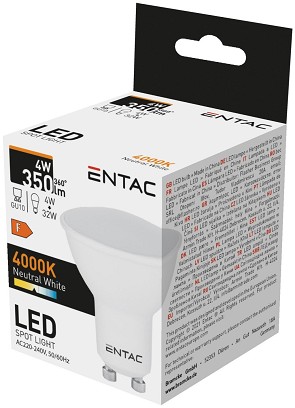 [LLSW-4W-NW] - Entac LED Spot Wide Angle GU10 4W NW 4000K